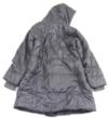 Tmavofialový šusťákový zimní kabátek s kapucí zn. Marks&Spencer