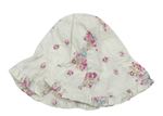 Bílý květovaný klobouk Mothercare