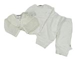 3set- bílé manšestráky+ bílé triko+ bílé pletené bolerko 
