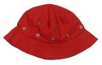 Červený šusťákový podšitý klobouk