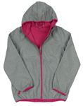 Šedo-růžová softshellová bunda s kapucí Y.F.K.