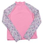 Neonově růžovo-květované UV triko F&F