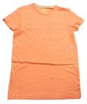 Neonově oranžové tričko s kapsou Urban 