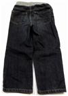 Tmavomodro-šedé riflové straight fit kalhoty 