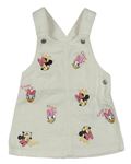 Bílé riflové laclové šaty s Minnie a Daisy Disney