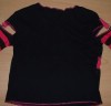 Růžovo-černé triko vel. 146 cm