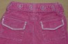 Růžové riflovo-sametové kalhoty zn.girl2girl