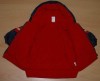 Tmavomodro-červená šusťáková zimní bundička s kapucí zn. Adams
