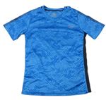 Modré vzorované sportovní tričko