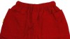 Outlet - Červené šusťákové zateplené kalhoty s potiskem