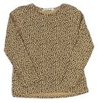 Béžové triko s leopardím vzorem H&M