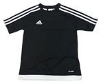 Černé sportovní funkční tričko s logem Adidas