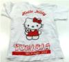 Bílé tričko s nápisem a Hello Kitty