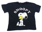 Černé tričko se Snoopym 