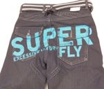 Tmavě modré riflové kalhoty  s páskem zn. Superfly Luxury vel. 26