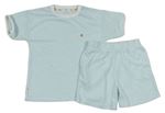 2 set - Světlemodré froté tričko s výšivkou + kraťasy Primark