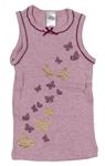 Růžová melírovaná košilka s motýlky Topomini