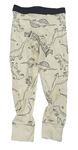Krémové pyžamové kalhoty s dinosaury H&M