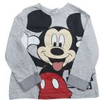 Světlešedé melírované triko s Mickey Disney