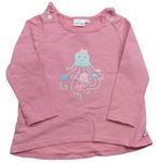 Růžové triko s chobotnicí 