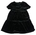 Černé třpytivé sametové šaty M&S