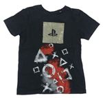 Černé tričko s logem PlayStation George