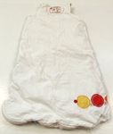 Bílý manžestrovo/plátěný zateplený spací pytel s obrázkem zn. Mothercare