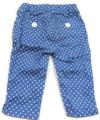 Královsky modro-bílé riflové puntíkaté 7/8 kalhoty zn. Mini Boden 
