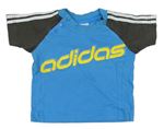 Modro-šedé tričko s logem Adidas