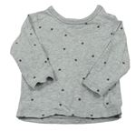 Šedé melírované triko s hvězdičkami H&M