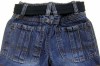 Modré riflové kalhoty s páskem