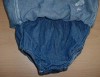 Modré riflové šatičky s kraťásky a kytičkami zn. Mackays