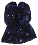 Černo-fialové šifonové šaty H&M