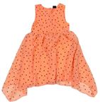 Neonově oranžové tylové šaty s hvězdami Kiki&Koko