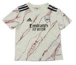 Krémovo-vínový melírovaný fotbalový dres - Arsenal Adidas
