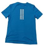 Modrozelené sportovní funkční tričko s logem zn. Adidas