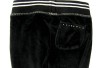 Set: černá sametová propínací mikina s výšivkou a kapucí + sametové kalhoty