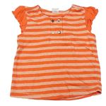 Oranžové pruhované tričko F&F