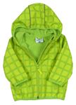 Zelená kostkovaná softshellová bunda s kapucí Topomini