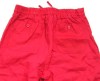 Červené lněné 3/4 kalhoty s kytičkami zn. St. Bernard