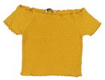 Žluté žabičkové crop tričko Primark