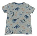 Šedé tričko s chobotnicemi Kiki&Koko