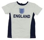 Bílo-tmavomodré tričko s erbem England George 