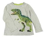 Světlešedé triko s dinosaurem C&A