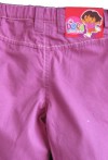 Outlet - Fialovo-růžové plátěné 3/4 kalhoty s Dorou