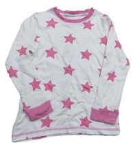 Bílé pyžamové triko s hvězdami zn. PJ Collection