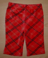 Červené kárované sametové kalhoty zn. George