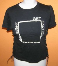 Dámské černé tričko s potiskem zn. DKNY