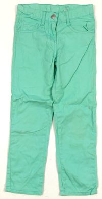 Zelené riflové kalhoty