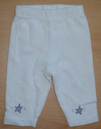 Bílé sametové kalhoty s hvězdičkami zn. Adams